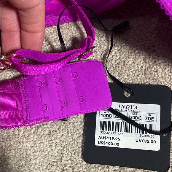 Honey Birdette indya magenta Fuchsia Bra 32DD nwt - Picture 5 of 5